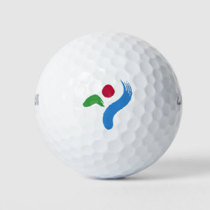 Wilson-golfbal met vlag van Seoul, Zuid-Korea Golfballen