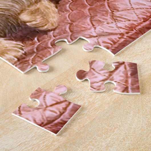 Wilson Hepple: Brown Kitten op een stoel Legpuzzel (Zijkant)