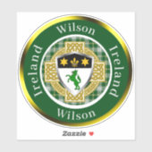 Wilson Ierse Schild/Keltisch Kruis Persoonlijk Sticker (Vel)