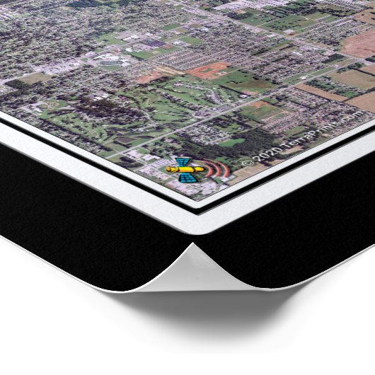 Wilson Lake Alabama Satellite Poster Map (Hoek)