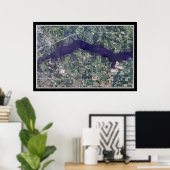 Wilson Lake Alabama Satellite Poster Map (Thuiskantoor)