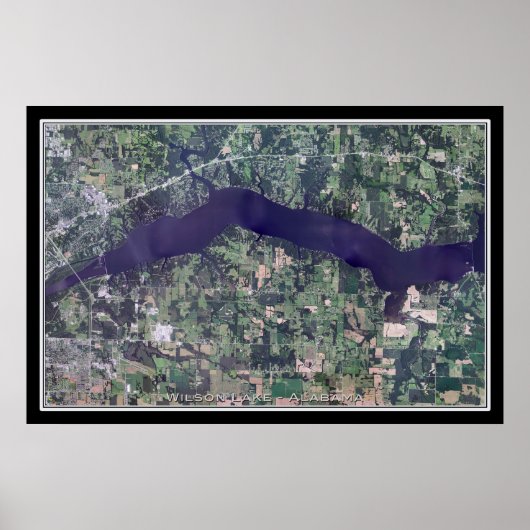 Wilson Lake Alabama Satellite Poster Map (Voorkant)
