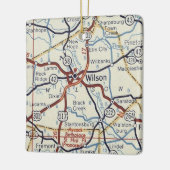 Wilson NC Map Keramisch Ornament (Links)