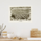 Wilson, NC Panoramic Map - 1908 Poster (Keuken)