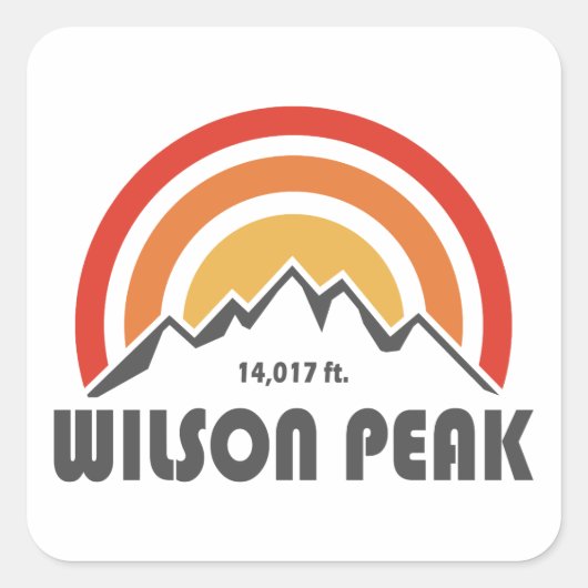 Wilson Peak Vierkante Sticker (Voorkant)