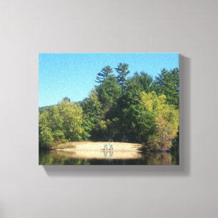 Wilson Pond Island Canvas Afdruk