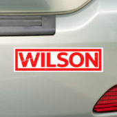 Wilson Stamp Bumpersticker (Op auto)