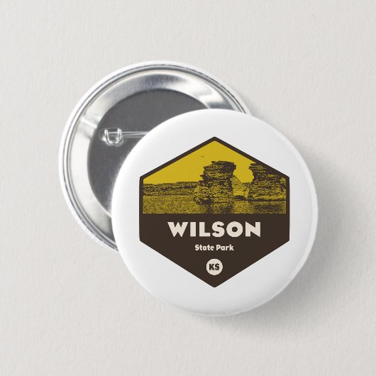 Wilson State Park Kansas Ronde Button 5,7 Cm (Voorkant /achterkant)