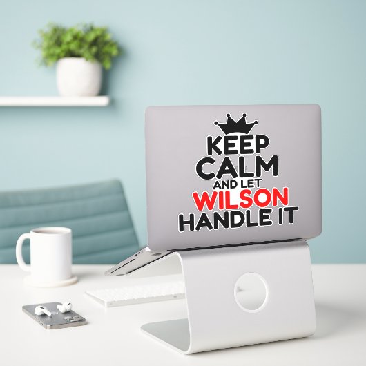 WILSON STICKER (Laptop op bureau)
