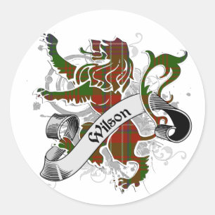 Wilson Tartan Lion Ronde Sticker