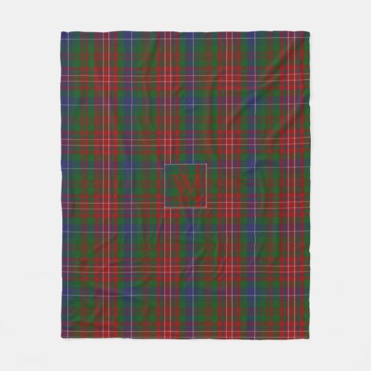 WILSON TARTAN Patroon Monogram DEKEN W (Voorkant)
