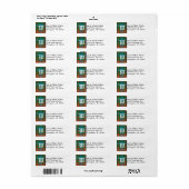 Wilson Tartan Pset Monogram Adresetiketten Etiket (Full Sheet)