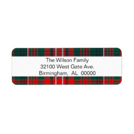Wilson Tartan Pset Return Label