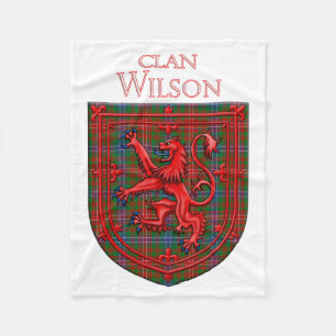 Wilson Tartan Schotse Plaid Leeuw Rampant Fleece Deken