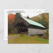 Wilsons Mill Covered Bridge Maine Briefkaart (Voorkant / Achterkant)