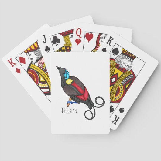 Wilson's paradijsvogel cartoon pokerkaarten (Achterkant)