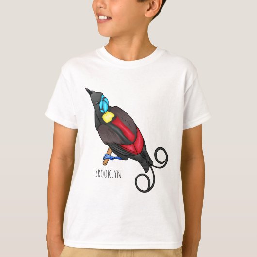 Wilson's paradijsvogel stripfiguur  t-shirt (Voorkant)