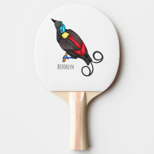 Wilson's paradijsvogel stripfiguur tafeltennisbatje