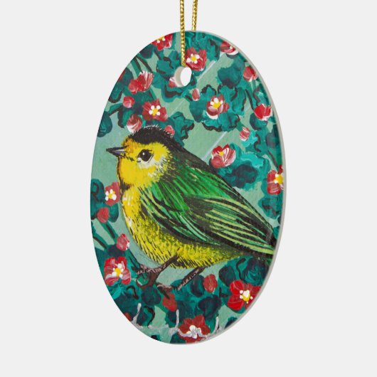 Wilson's Warbler Keramisch Ornament (Links)