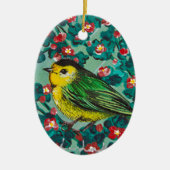 Wilson's Warbler Keramisch Ornament (Voorkant)