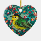 Wilson's Warbler Keramisch Ornament (Voorkant)