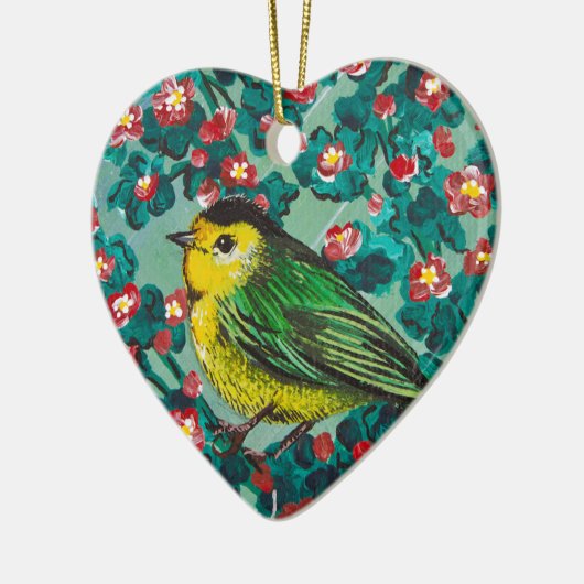 Wilson's Warbler Keramisch Ornament (Links)