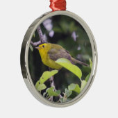 Wilson's Warbler Metalen Ornament (Rechts)