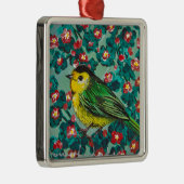 Wilson's Warbler Metalen Ornament (Rechts)