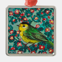 Wilson's Warbler Metalen Ornament