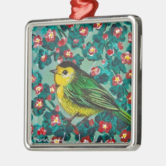 Wilson's Warbler Metalen Ornament (Links)