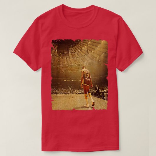 Wilt Chamberlain  ontwerp van basketbal 5 T-shirt (Design voorkant)