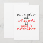 WILT EEN KERSTFAMILIEFOTOSESSIE KAART (Voorkant / Achterkant)