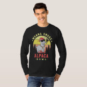 Wilt Roken Alpaca Kom Camelid Zoogdier Alpaca T-shirt (Voorkant volledig)