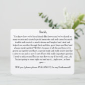 Wilt u alstublieft mijn bruidsmeisje zijn? Aangepa Kaart (Staand voorkant)