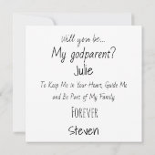 Wilt u alstublieft mijn Godparent zijn? Voorstel B Kaart (Achterkant)