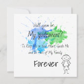 Wilt u alstublieft mijn Godparent zijn? Voorstel C Kaart (Achterkant)
