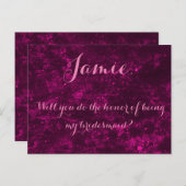 Wilt u de bruidsmeisje uitnodiging doen? (Voorkant / Achterkant)