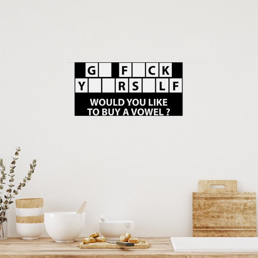 Wilt u een handdoek kopen? poster (Keuken)