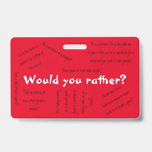 Wilt u liever? badge (Front)