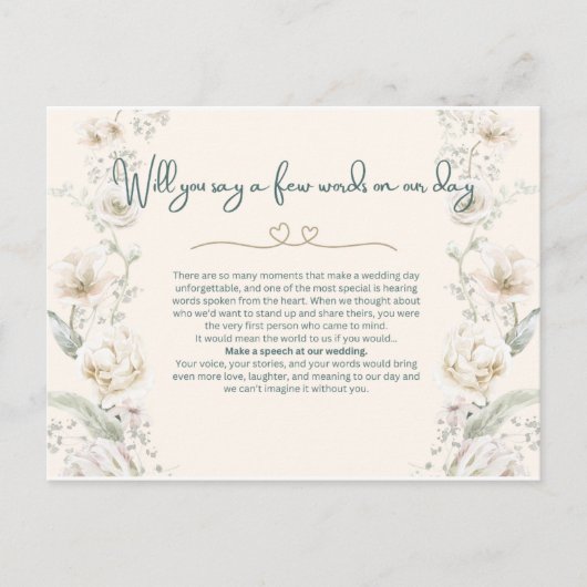 Wilt u op onze dag spreken - Voorstel Briefkaart (Voorkant)