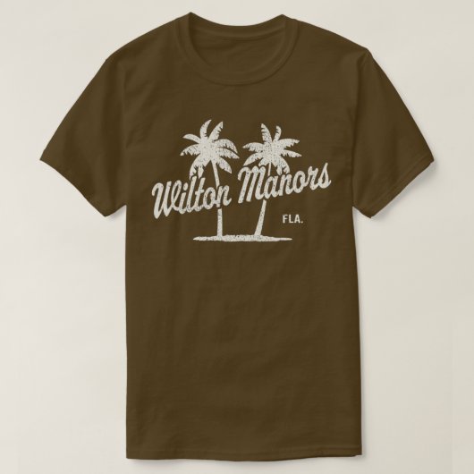 Wilton Manors Florida  70 jaar Palm Trees T-shirt (Design voorkant)
