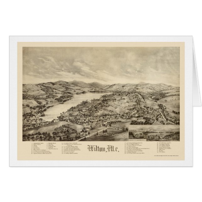 Wilton, ME Panoramic Map - 1895 (Voorkant Horizontaal)