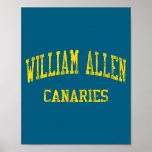 Wilton middelbare school hs Wilton ct vintage spor Poster