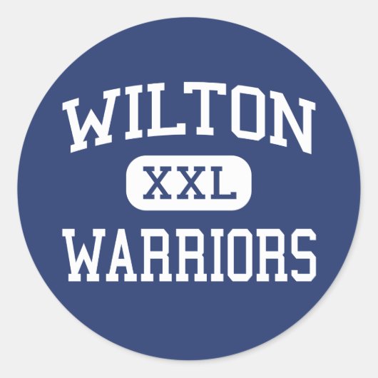 Wilton - Warriors - High - Wilton Connecticut Ronde Sticker (Voorkant)