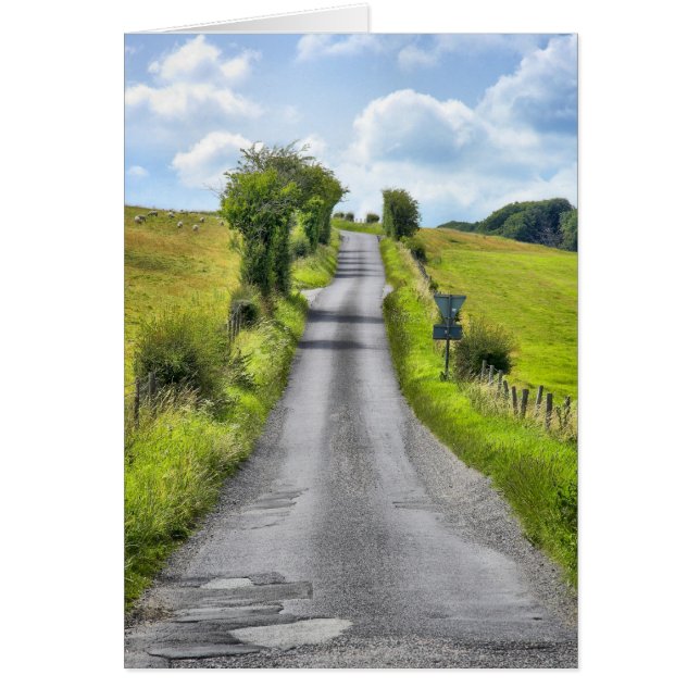 Wiltshire Country Lane blanco notelet / kaart (Voorkant)