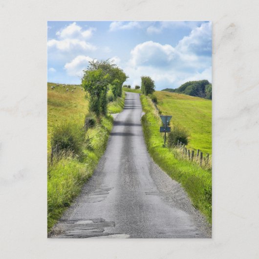 Wiltshire Country Lane briefkaart (Voorkant)