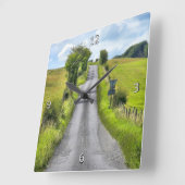 Wiltshire Country Lane Vierkante Klok (Hoek)