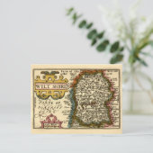 Wiltshire County Engeland Oude antiquarische atlas Briefkaart (Staand voorkant)