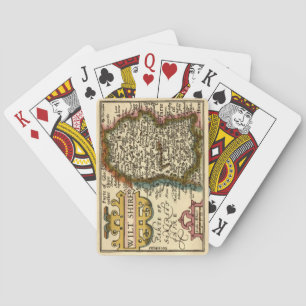 Wiltshire County Engeland Oude antiquarische atlas Pokerkaarten