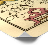 Wiltshire County Engeland Oude antiquarische atlas Poster (Hoek)